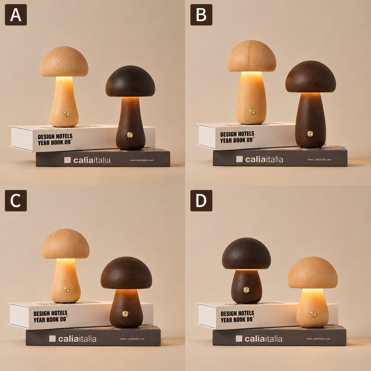 Lámpara Mushroom de Madera — Utopia Home